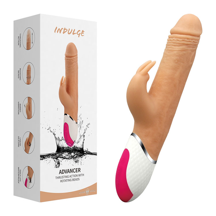 Manik-manik Realistis Berputar Menyodorkan Kelinci Vibrator