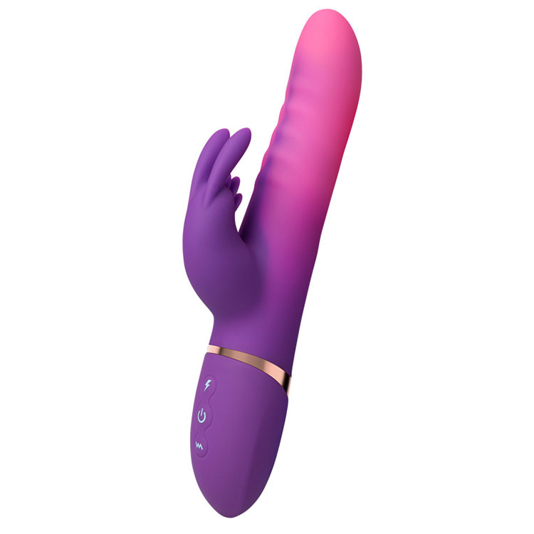 Menyodorkan vibrator kelinci